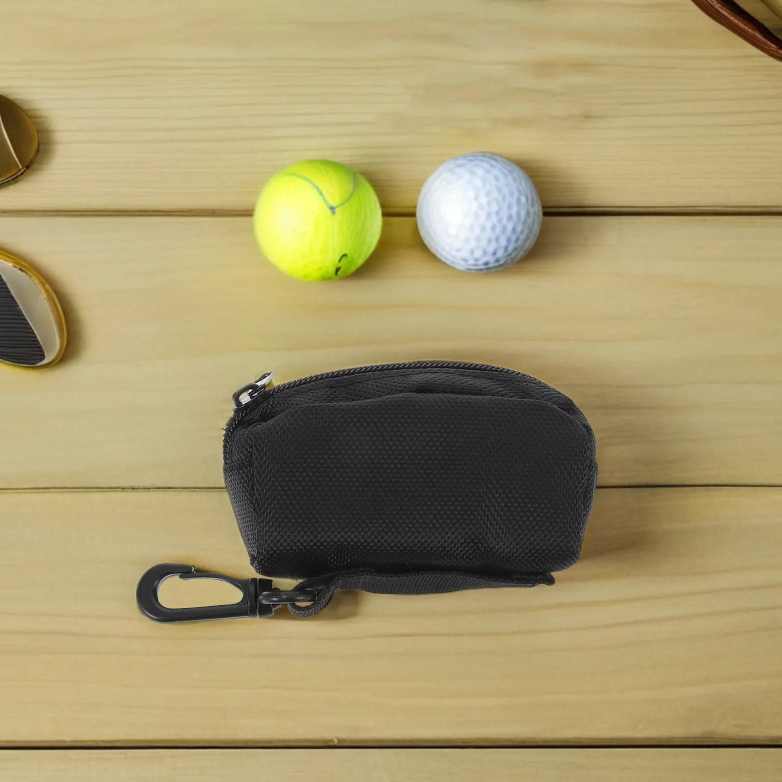 

Golf Waist Bag Portable Lightweight Weather Resistant Zipper Pouch for Golf Balls Tees Tools Organizer Storage on Course Cart