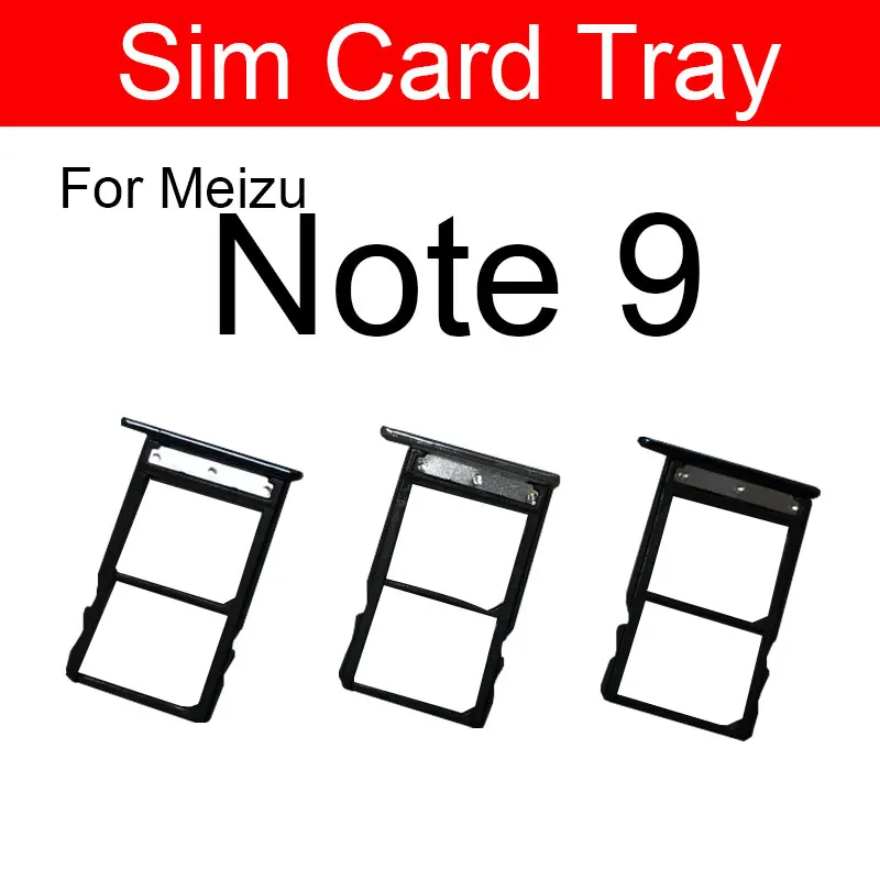 

Sim Card Tray Adapter For Meizu Note 9 Note9 M923Q Memory Reader Holder Slot Replacement Repair Parts Blue & Black & Silver