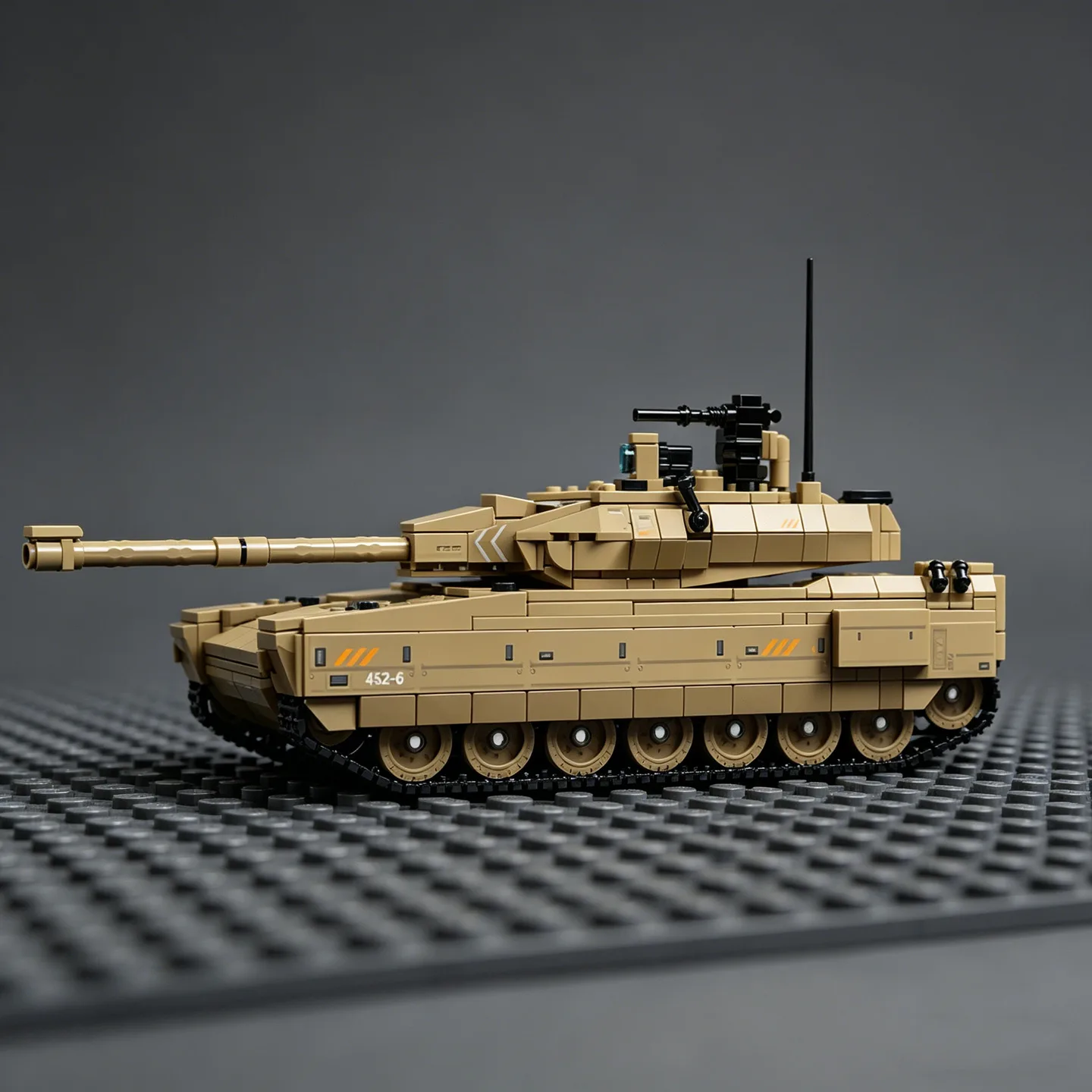 MOC Figurine M1A4 Abrams Main Battle Tank Assembly Model Building Blocks - American Tracked Armored Vehicle Educational Toy