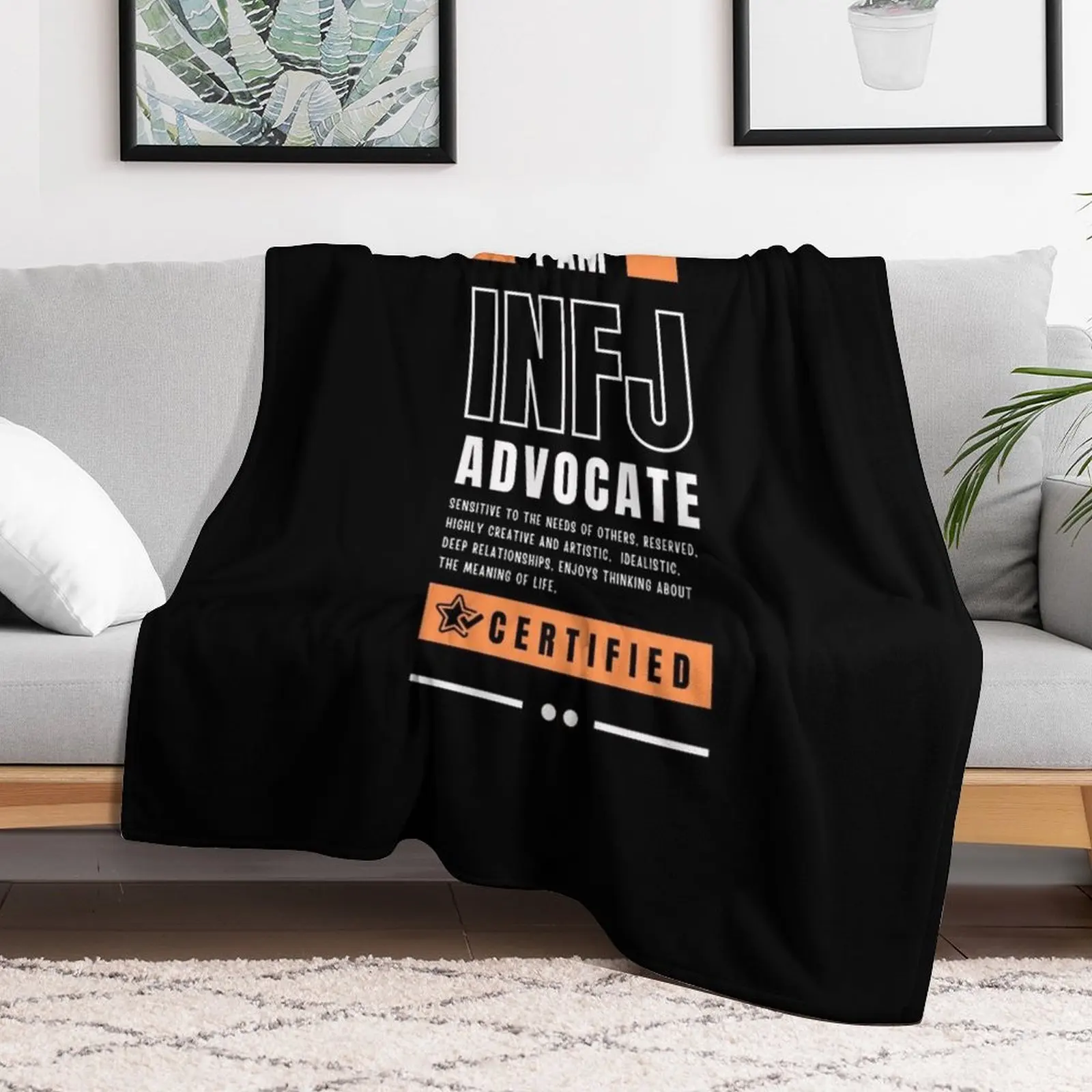 INFJ - Advocate t-shirt essential for Introvert person Throw Blanket blankets ands Summer Beddings Summer Blankets