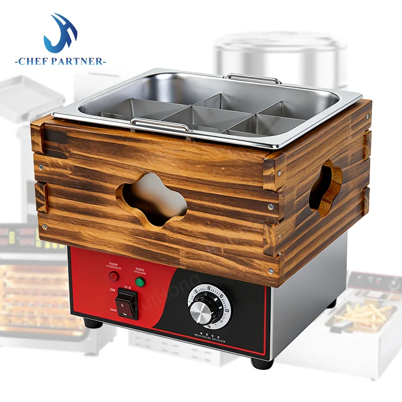 

Reliable Portable Snack Wood Grain Oden Non Stick Electric Power Saving Cooking Pot With Good Price