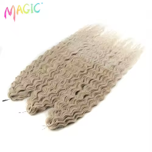 Magic Ariel Curl Hair Water Wave Twist Crochet Hair Synthetic Braid Hair Ombre Blonde 22 Inch Deep Wave Braiding Hair Extension - Image 39