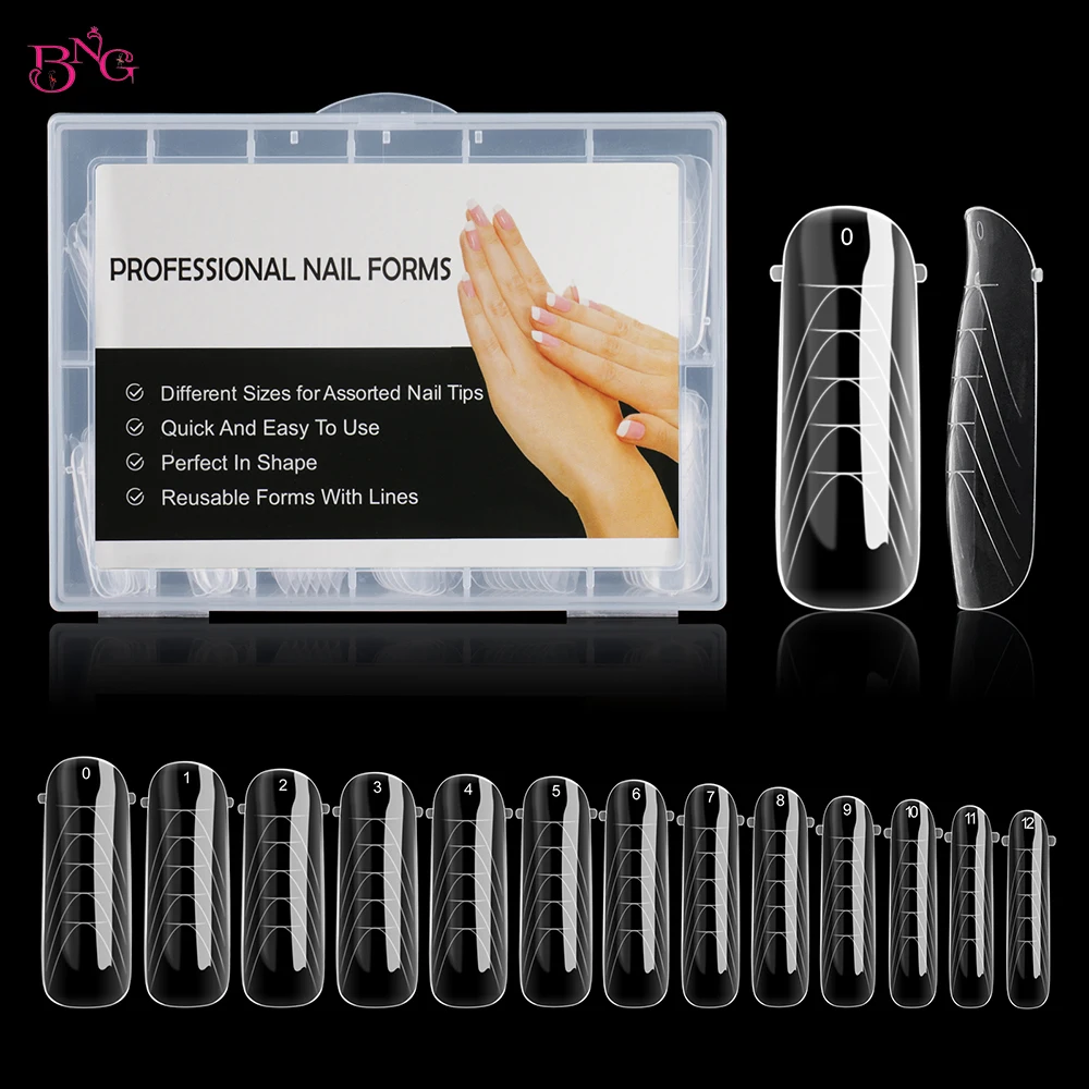 New Nail Dual Forms Full Cover False Nails Quick Building Mold Tips Fake Nail Shaping Extend Top Molds Accessories