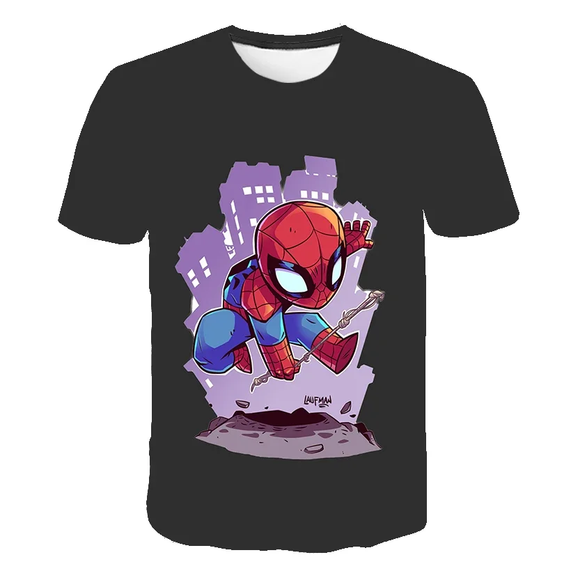 Disney Summer 3D Children T Shirts Boys Clothes Hero Spidey Hero Super Baby Boy Tee Kids T-Shirt Summer Fashion Streetwear Tops