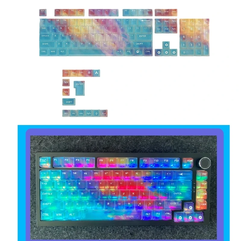 

119pcs Replacement Keycaps OEM Height Design Multiple Theme for Mechanical Keyboards Premium PC Keycap Set Y4QF