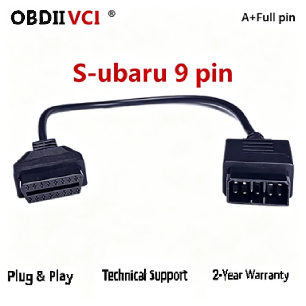 

Professional OBD1 9Pin to OBD2 Cable For Subaru Car Diagnostic Tool Stable & Durable