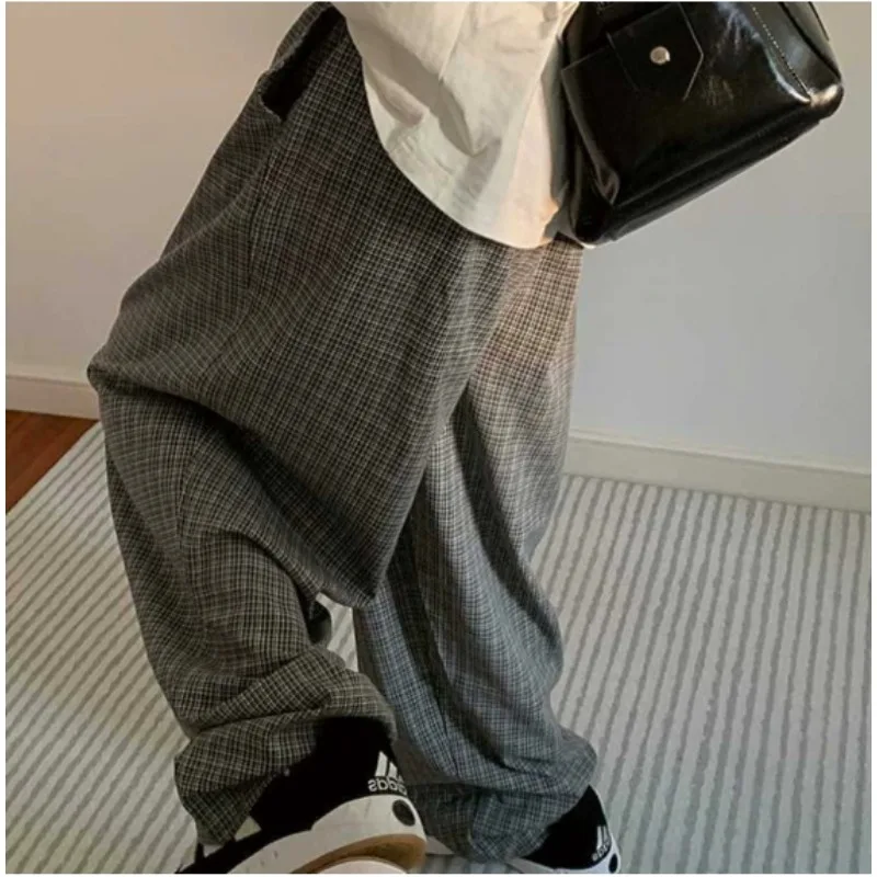 حجم كبير كسول Sle رجل ركض عالية الخصر واسعة الساق فضفاضة تناسب بناطيل كاجوال منقوشة مرونة الخصر السراويل المثيرة #6