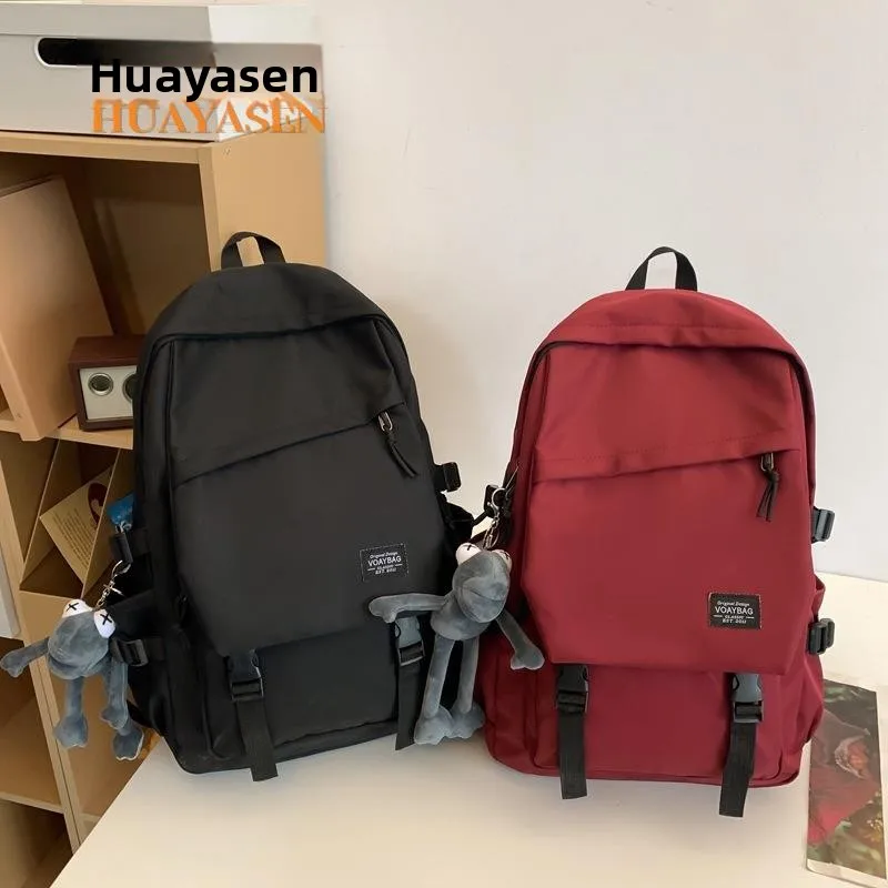 New Large Capacity Casual Travel Backpack for Elementary School Students Double Shoulder Bag Simple Fashion Korean Style
