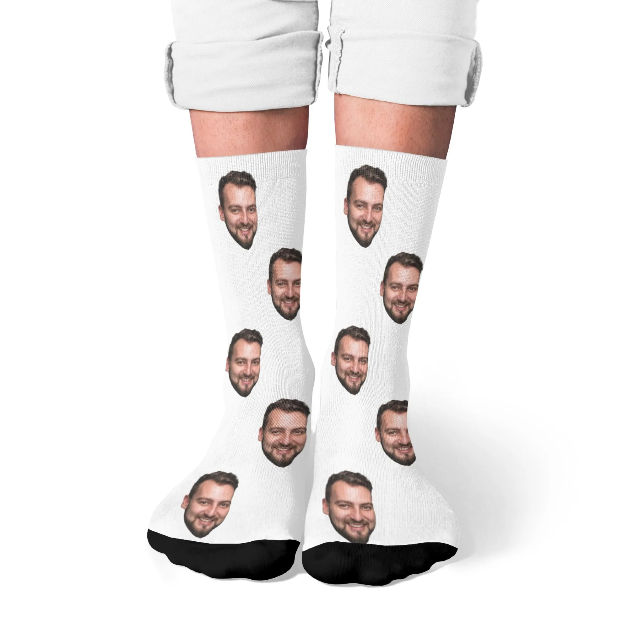 Customized printing of your photos, personalized long socks, colored socks, men's women neutral socks, fun and innovative socks,