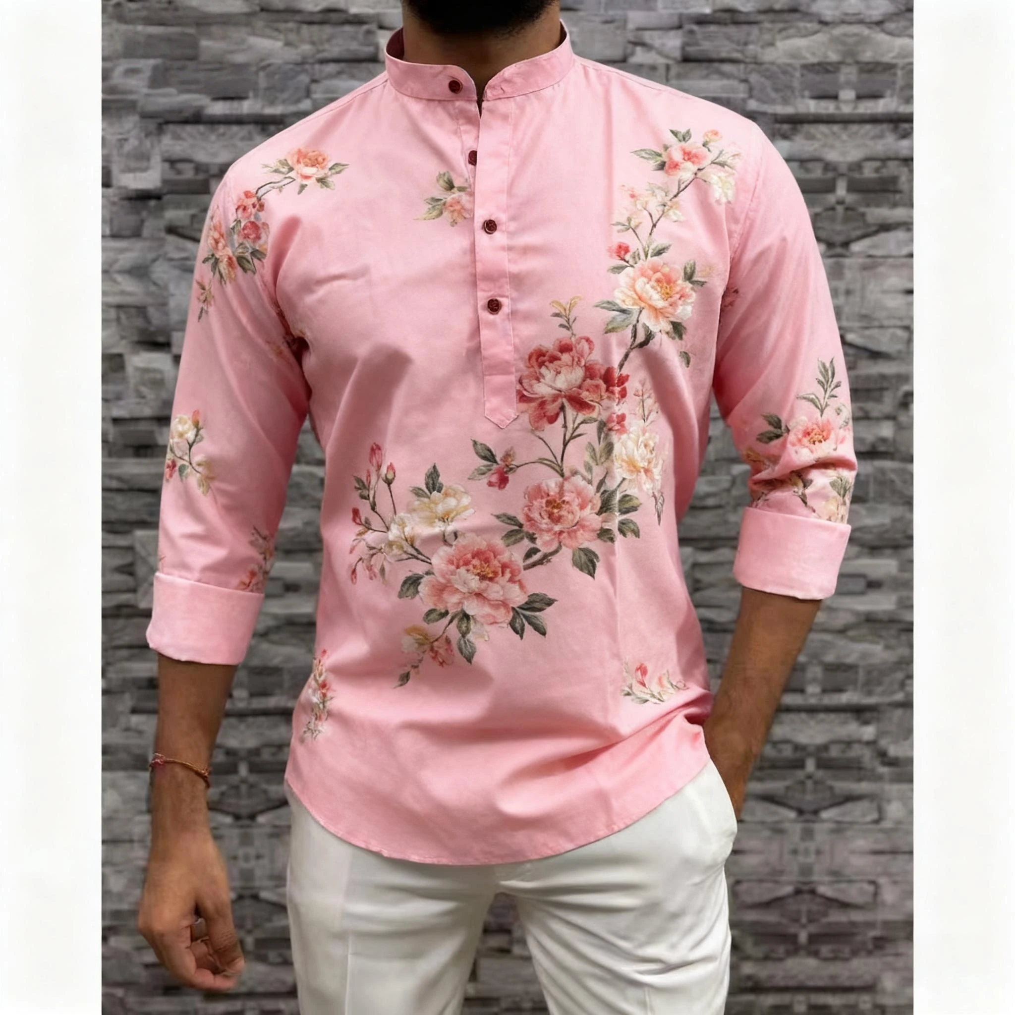 عباية رجالي ثوب عربية على الطراز الوطني هينلي بنطاقات عادي قمصان رجالية مسلمة 2026 ثوب كاميشيا أرابا روبا أرابي #3