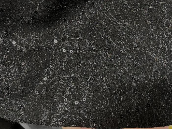 

Черная шерстяная ткань с высоким содержанием шерсти, кружевная ткань с блестками, косметический материал для осенне-зимней одежды, домашняя губка, сделай сам, Hanrt