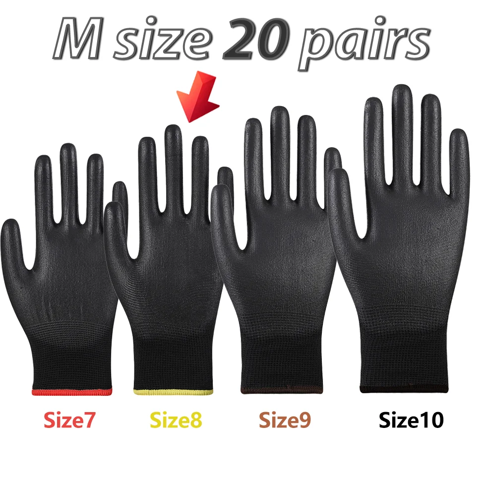 Palm PU Coated Work Gloves | Oil-Slip Resistant for Construction & Machinery | Puncture-Proof Gardening