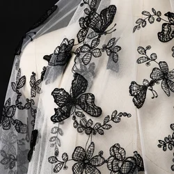 Butterfly Lace Fabric DIY High Set women's Fabric Wedding Gauze Skirt Fabric Handmade Doll Clothing Accessories 130 cm Wide
