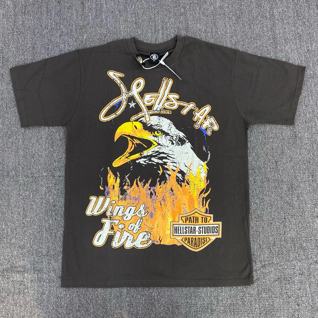 

Faionable ort Sve Футболка ex Cotton Eagle Print Urban Sle круглый топ Ne для молодежи с геометрическим узором Повседневная одежда