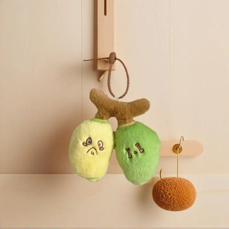 1/2 pçs forma de banana bonecas de pelúcia pingente kawaii chaveiro feminino meninas diversão frutas bonecas bolsa decoração crianças presente aniversário