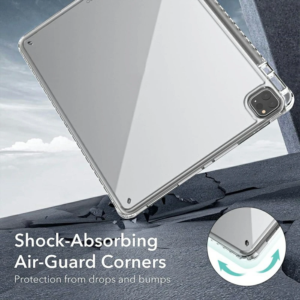 Tablet Case For iPad Air 13 (2026) / (2025) / (2024) / Pro 12.9 (2022) / (2021) / (2020) / (2018) , Corner Protection Clear Acry