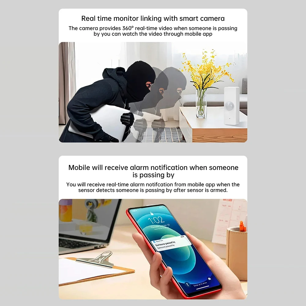 Tuya Smart Motion Sensor ZigBee/WIFI Human Motion Detector Presence Sensor APP Control Security Protection For Alexa Google Home