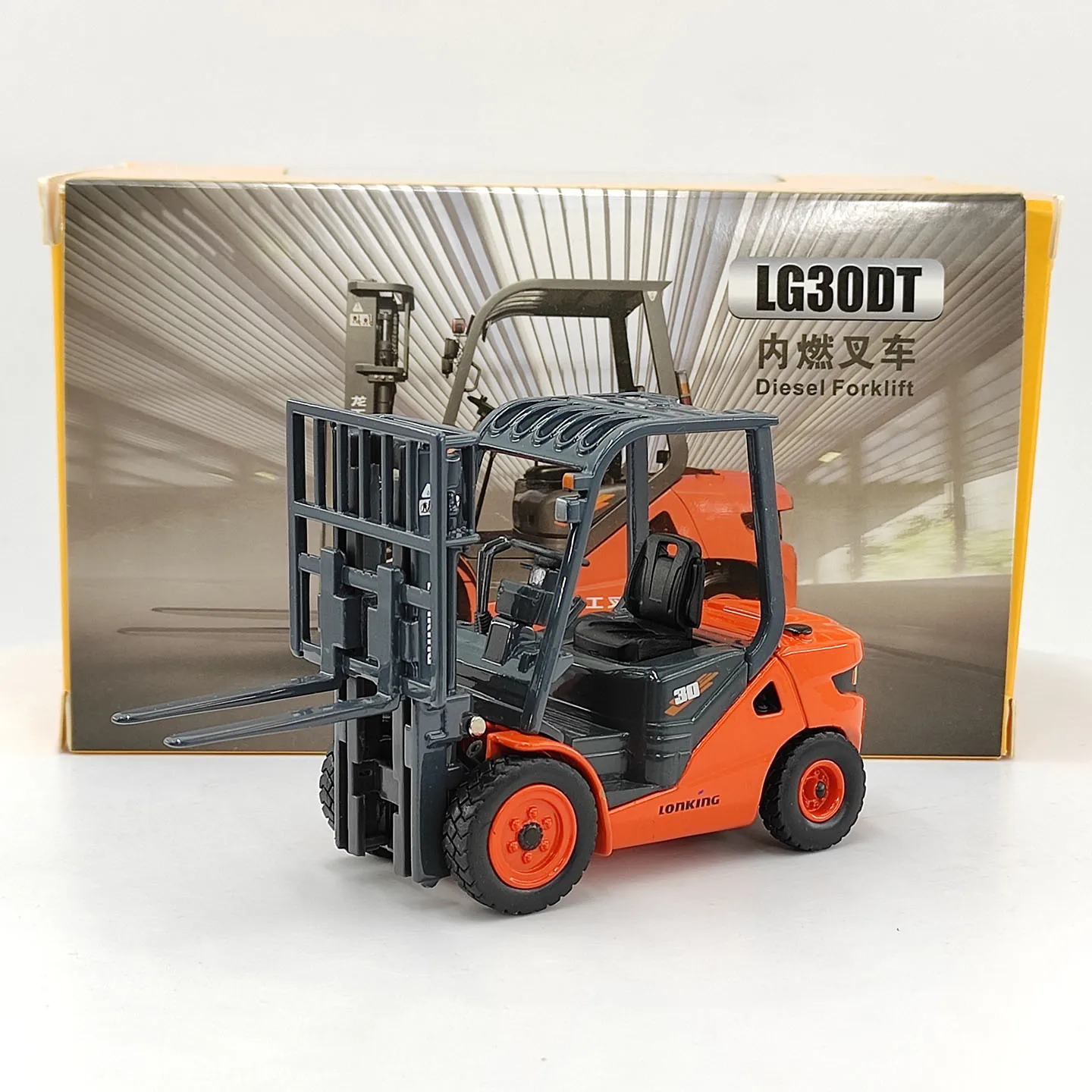 Diecast 1:35 Scale Original Factory LONKING LG30DT Internal Combustion Engine Construction Machinery Alloy Forklift Model