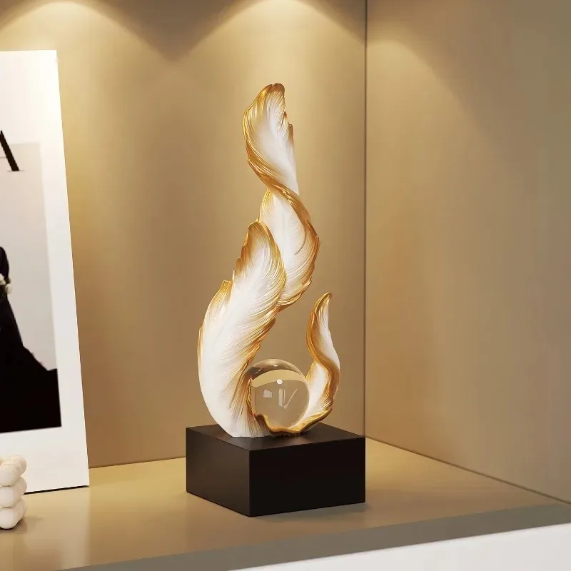 statuetta-wind-and-water-rise-ornamenti-artistici-con-piume-soggiorno-ingresso-mobiletto-per-il-vino-decorazioni-per-l'ufficio-regali