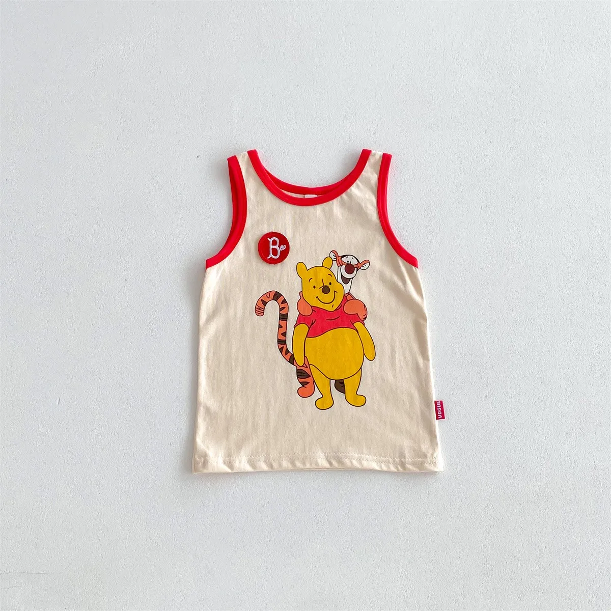 2024 Summer New Children Sleeveless Casual T Shirts Baby Boy Girls Cartoon Print Vest Toddler Fashion Loose Tee Top Kids Clothes