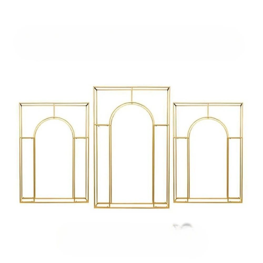 Spot hot European gold-plated frame background wall decoration ornament wedding arch photo clock in flower wall ornament