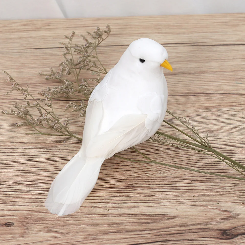 

3Pcs Small White Pigeon Artificial Birds Adornment Garden Decorative Props Realistic Simulation Bird Crafts Indoor Outdoor Decor