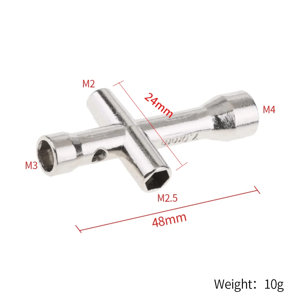 Alat pemeliharaan kunci pas lengan kunci pas silang Mini logam M2/M2.5/M3/M4