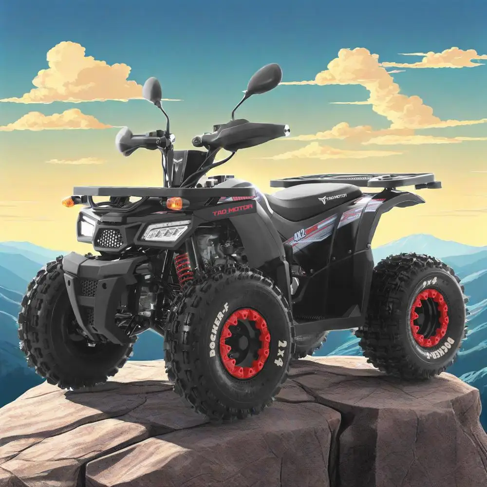 Tao Motor 2025 New CE Approved Off Road Quad Bike Cuatrimoto Moto Automatic Chain Drive 4 Wheelers ATV 125cc