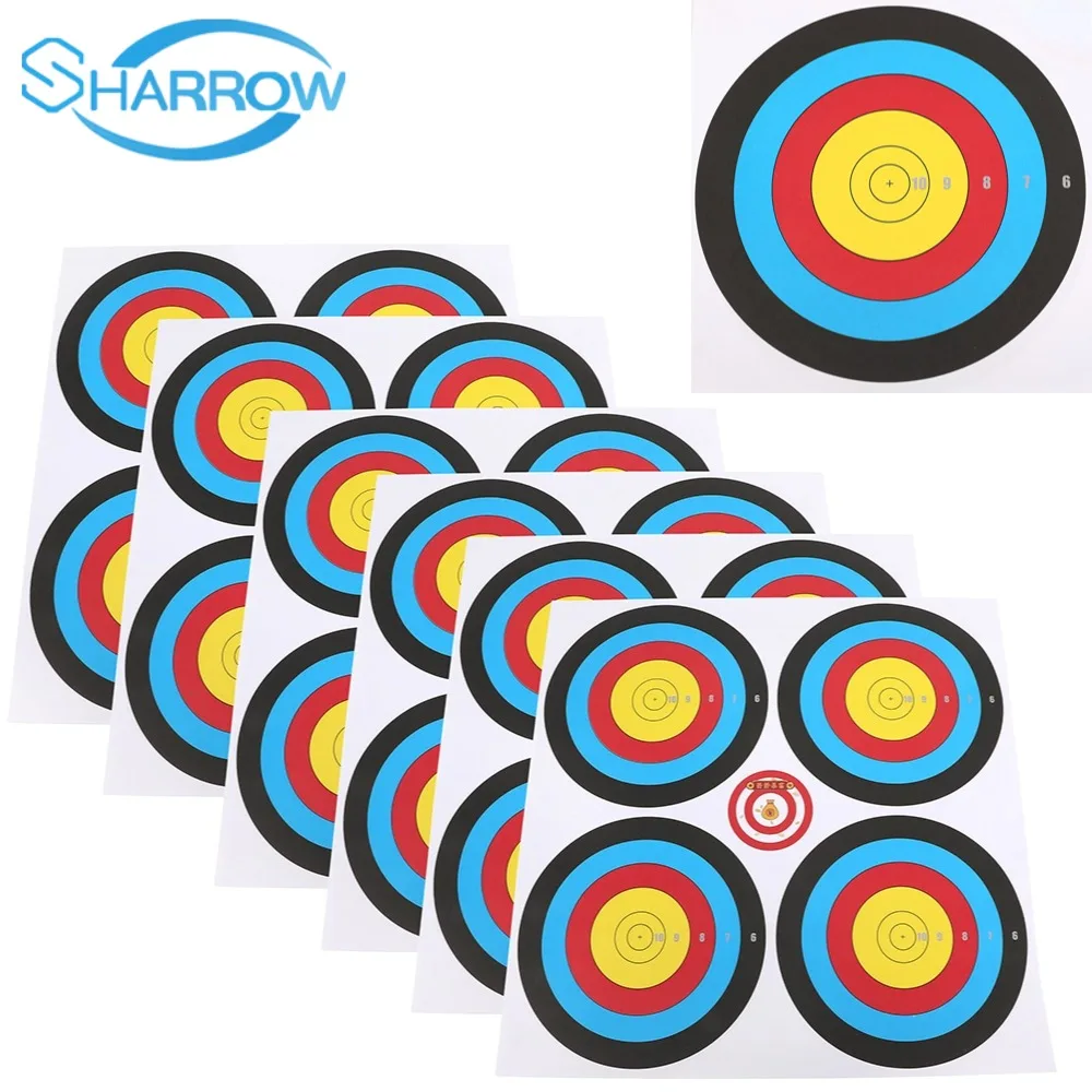 

40x40cm Archery Target Papers Double Glued Paper Practice Training for Bow and Arrow Darts Hunting Shooting Accessories,10/20pcs