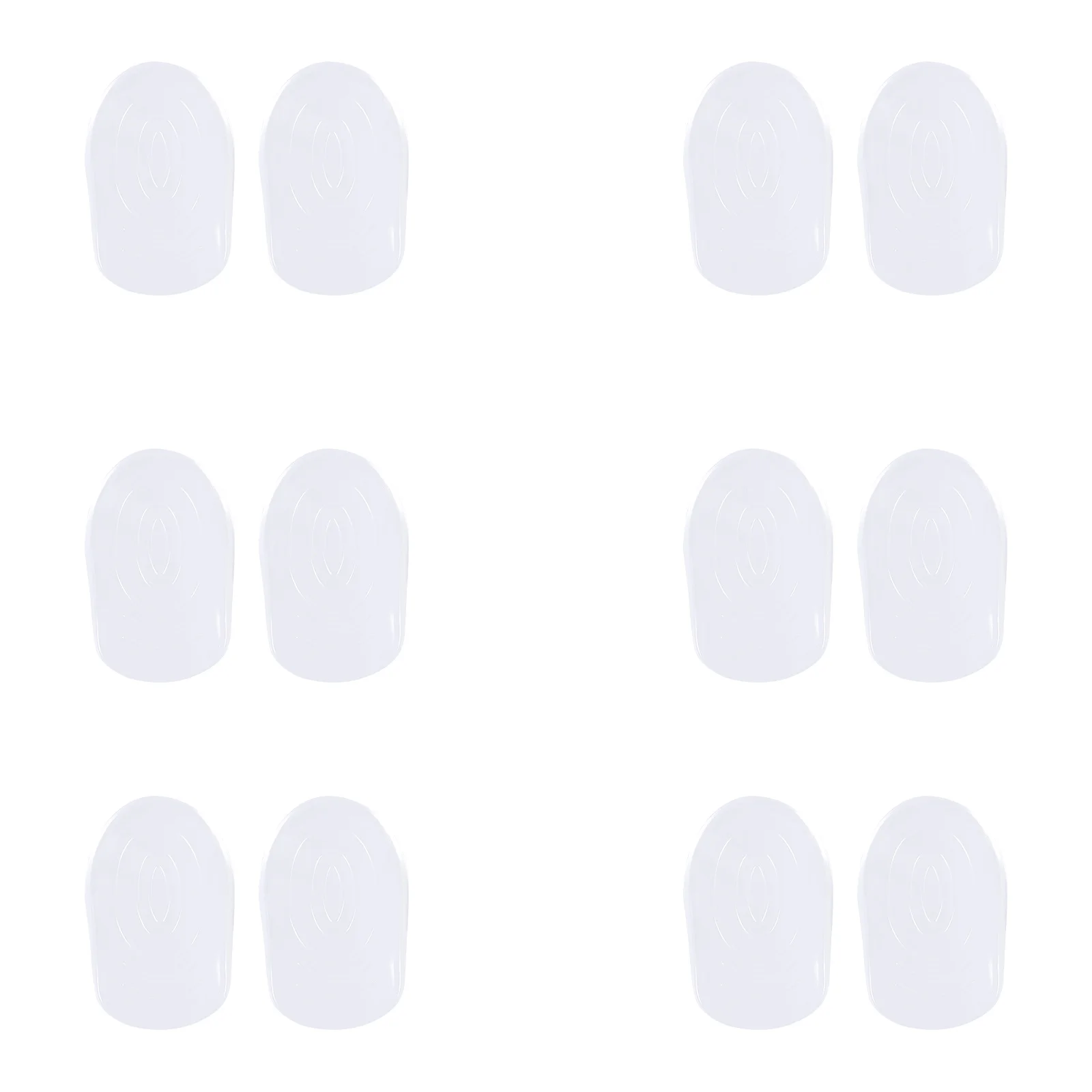 6Pairs Silicone Heel Pads Thickened Foot Cushions Impact Resistant Lightweight Half Yard Shoe Inserts Anti Slip Foot Pads