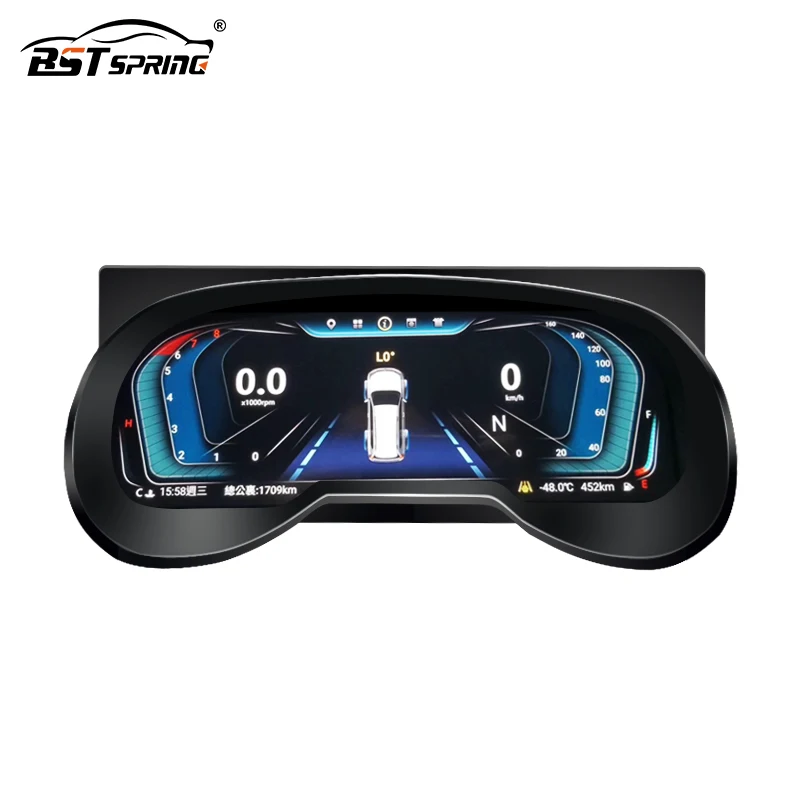 bosstar android 12.3 inch led dashboard  Car Digital cluster Gps Speedometer  for toyota rav-4 2018-2020 with 2gb ram 32gb rom