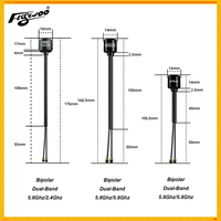 Flywoo Bipolar Dual-Band DJI O3 Air Unit Dual Antenna 5.8Ghz/2.4Ghz UFL/IPEX Interface Adapted for RC Racing FPV Drone DIY Parts