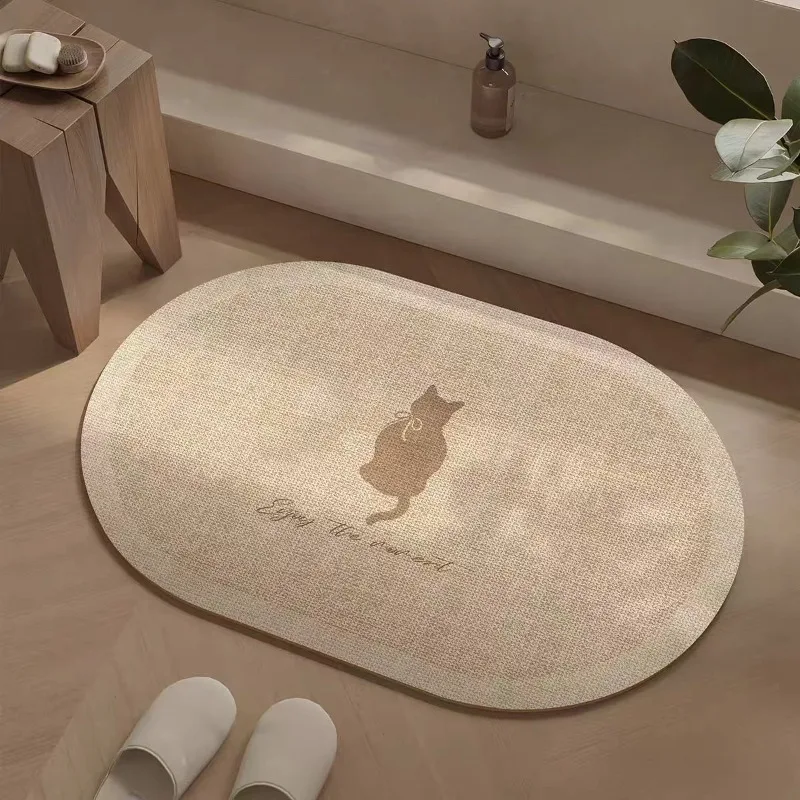 Bathroom absorbent diatom mud toilet  doormat toilet toilet floor mat toilet carpet
