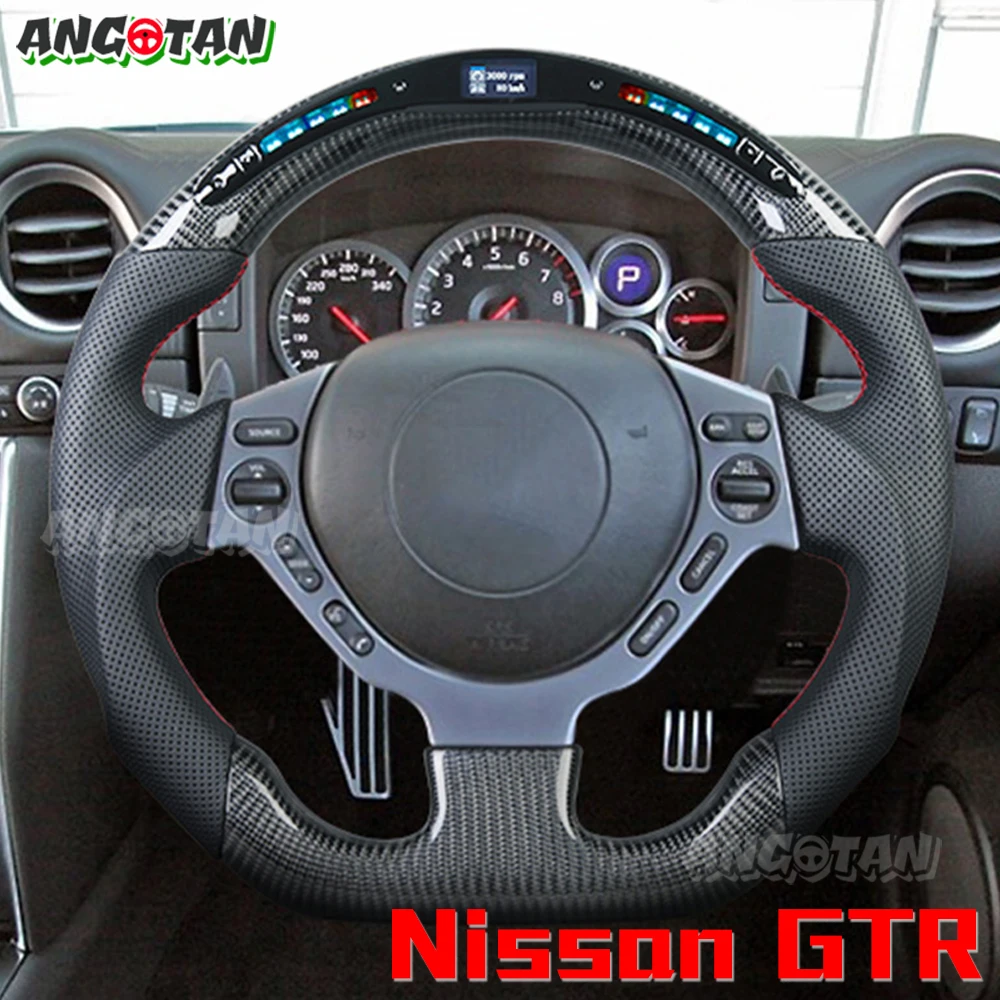 

LED Car Steering Wheel Carbon Fiber Fit For Nissan GTR R35 2007-2016 COUPE 3,8L V6