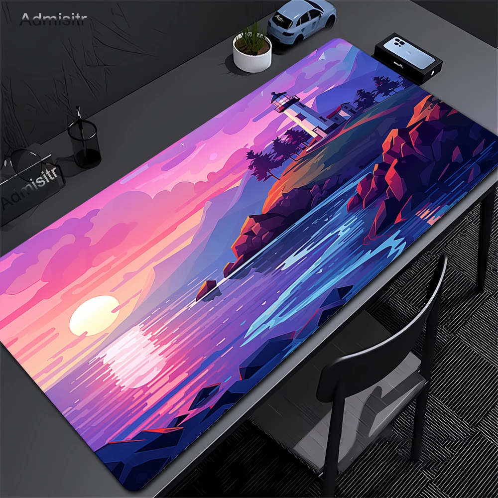 Mountain Sunset Mouse Pad Nature Landscape Mousepad Extended Deskmat Anti Slip Rubber Bottom Wear Resistant Office Mouse Mat
