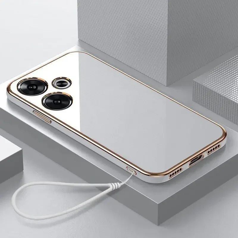 For Redmi 13 Case Redmi 13 5G Phone Case Redmi Turbo 3 Note 13R Cover Xiaomi Poco M6 4G F6 ShockProof Soft Silicone Back Cover