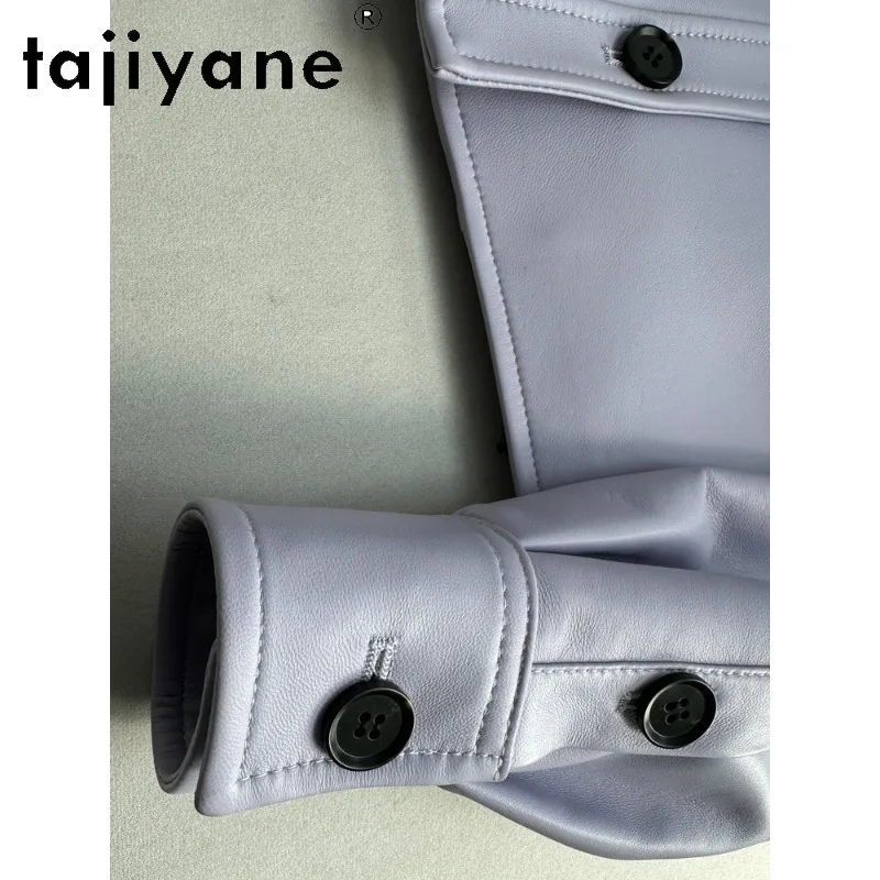 TAJIYANE Genuine Leather Jacket Woman Short Sheepskin Outerwear Lapel Leather Coat Motorcycle Jackets for Woman Spring Autumn 자켓