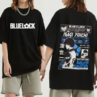 Anime Blue Lock Isagi Yoichi T Shirts Harajuku Men Women Football Cartoon Graphic Streetwear Short Sleeve Unisex Cool T-shirts