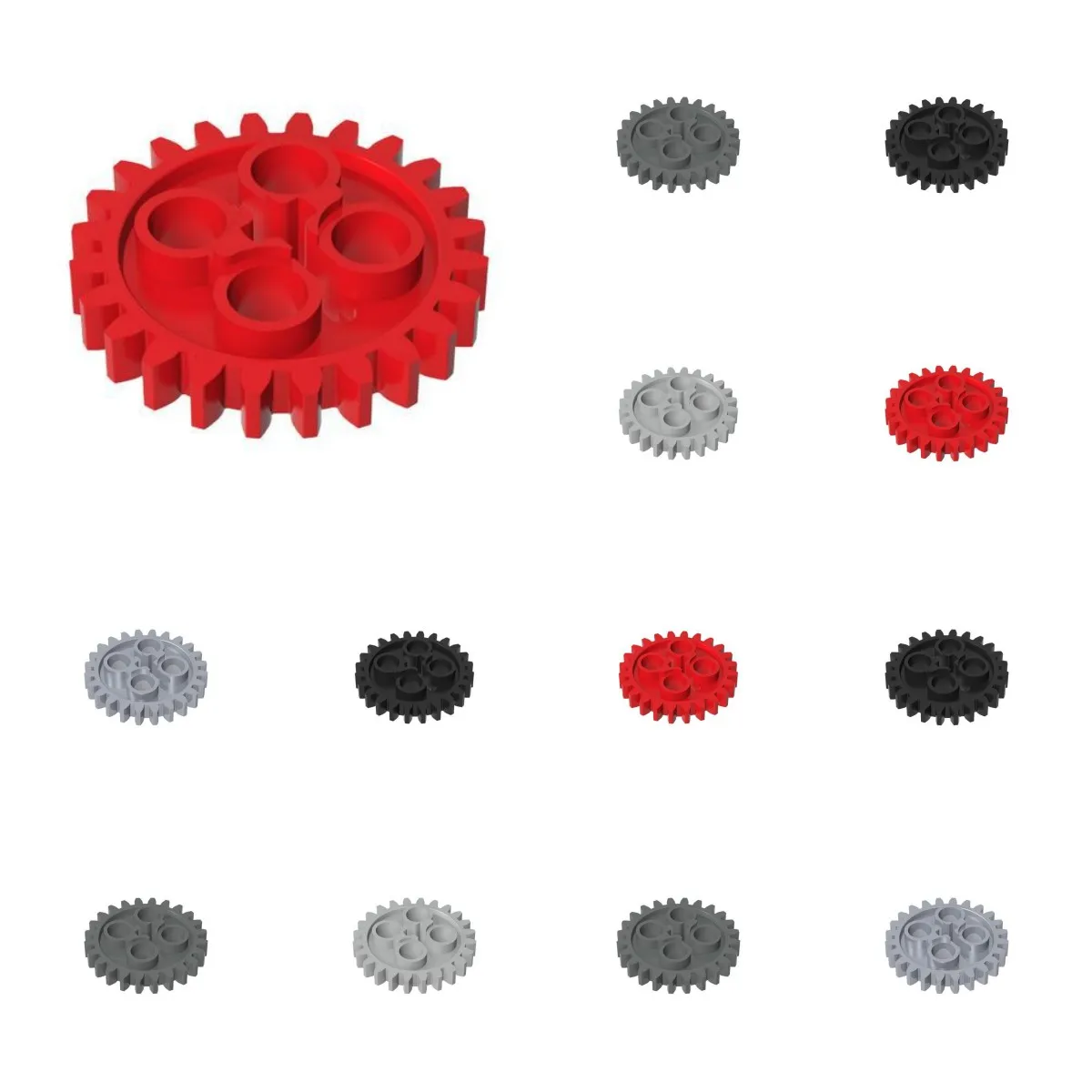 50pcs 3648 Gear 24 Tooth 2nd Version Axle Hole Bricks Toys For Technical MOC Buildings Blocks Compatible High-Tech