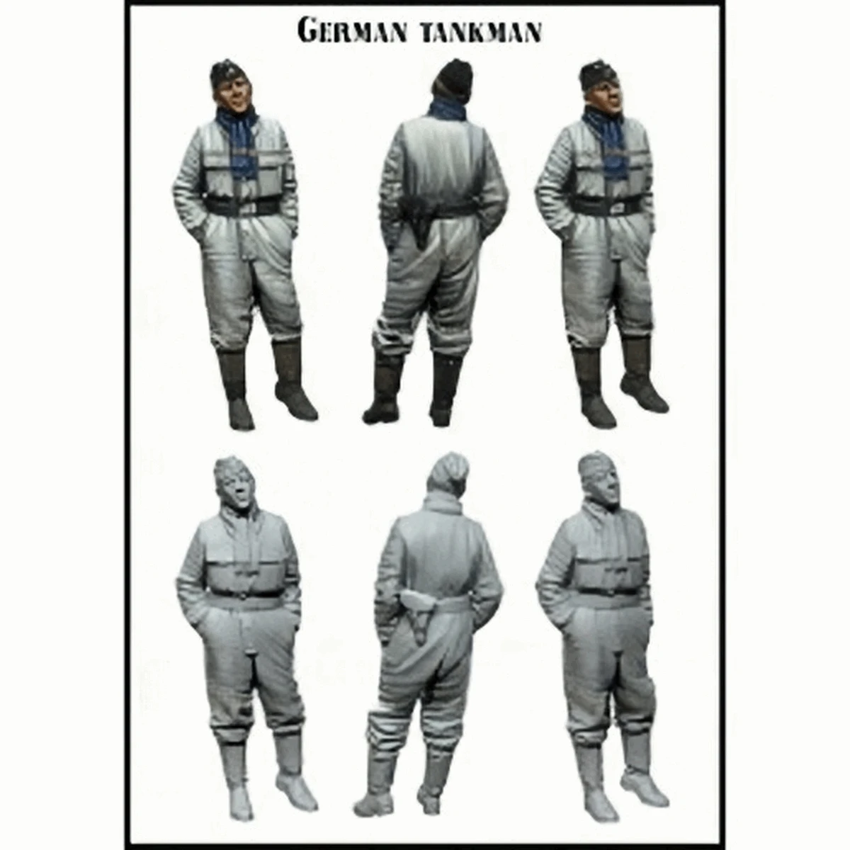 1/35 Scale Doll Model Kit - German Tank Commander - Unassembled and Unpainted - 1318R