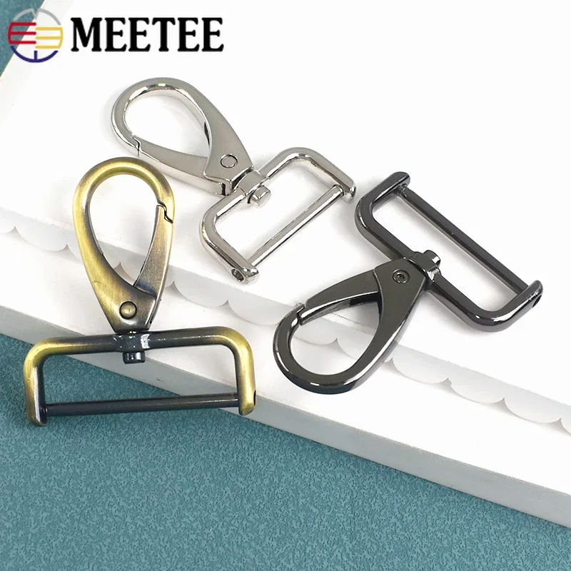 2/4Pcs 13-38mm Detachable Metal Buckle Swivel Lobster Clasp for Bag Belt Webbing Band Trigger Snap Hook DIY Hardware Accessories