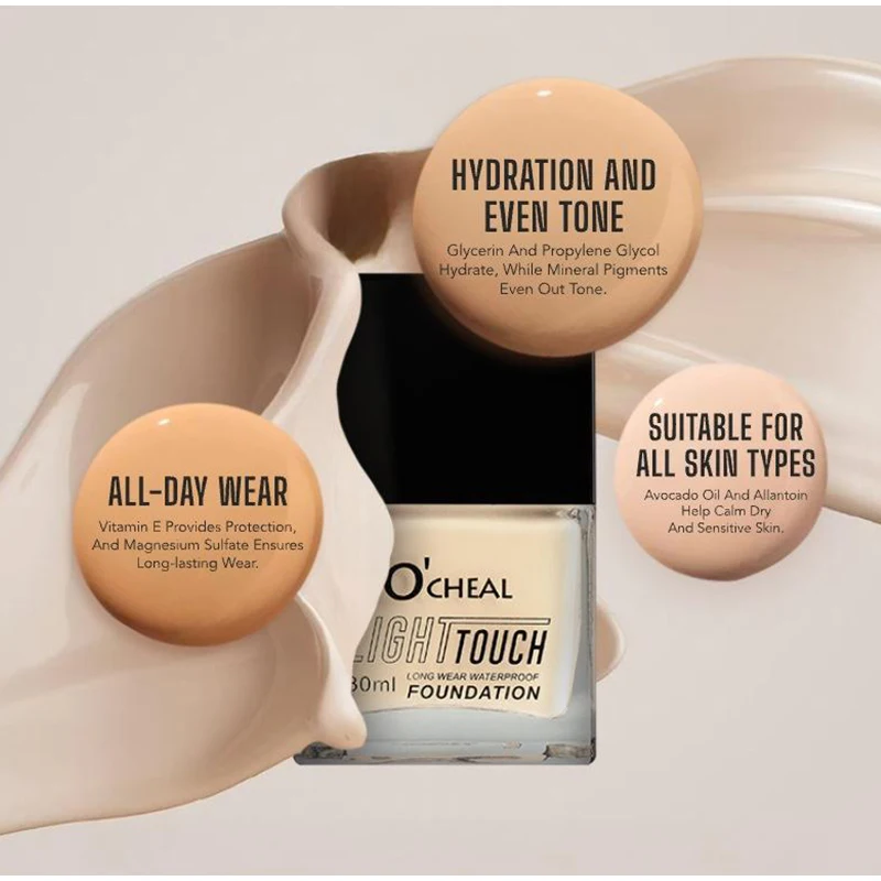 Square Bottle Liquid Foundation Korean Makeup Moisturizing Concealer Longlasting Not Easy To Remove Makeup Brighten FacialMakeup