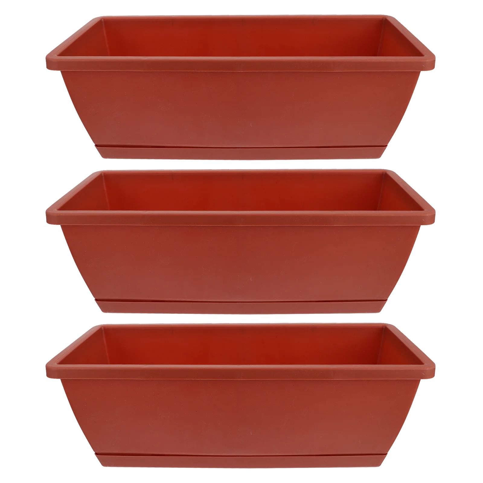 

3 Pcs Flower Pot Planting Trough Planter Nursery Garden Decorations Plastic Holder Plants Basin Vase Balcony Pots Indoor