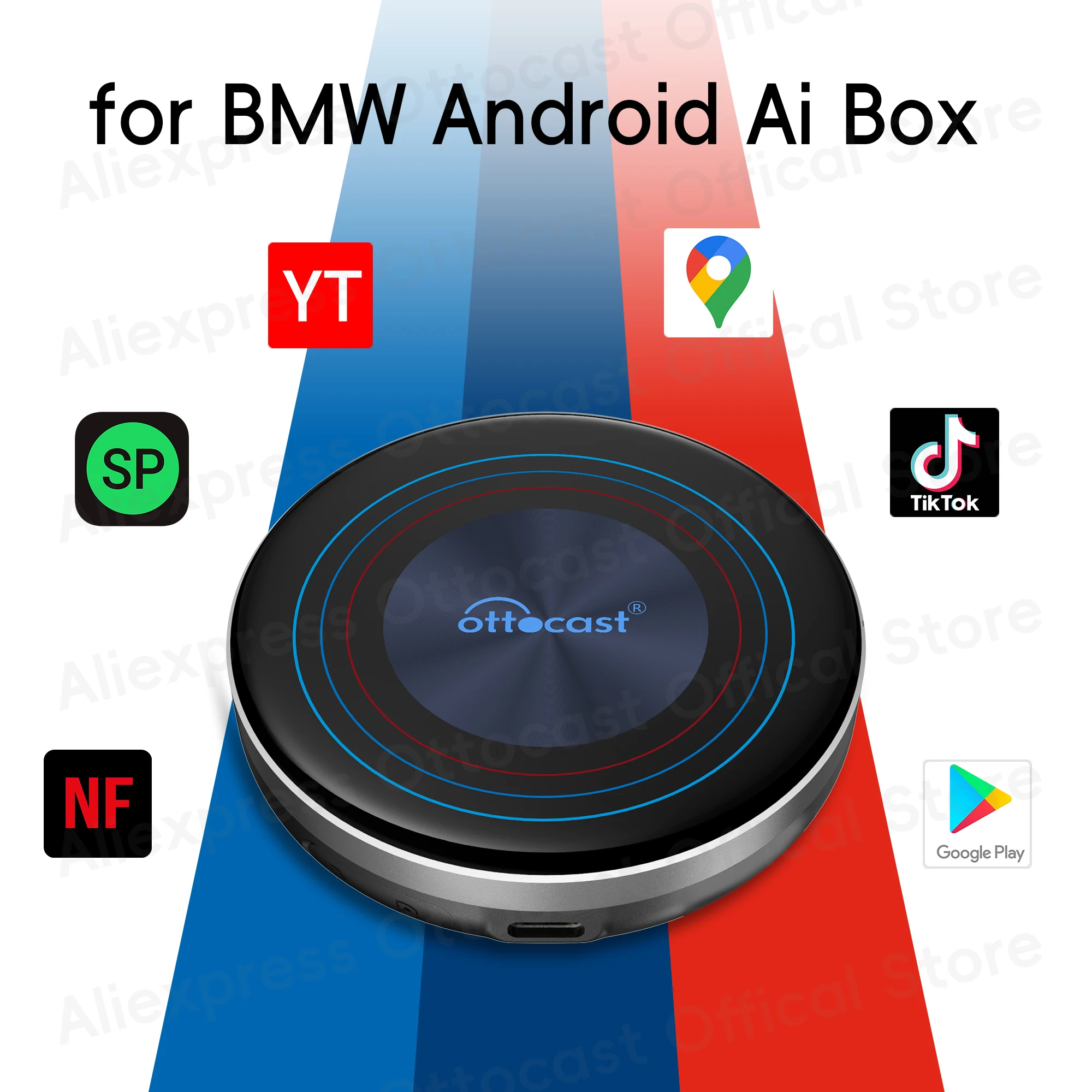 OTTOCAST OttoAiBox i3 AI Box Android 13 CarPlay اللاسلكي لـ NetFlix لـ Youtuber لسيارات BMW ID6 ID7 ID8 ID9 ملحقات السيارة #3