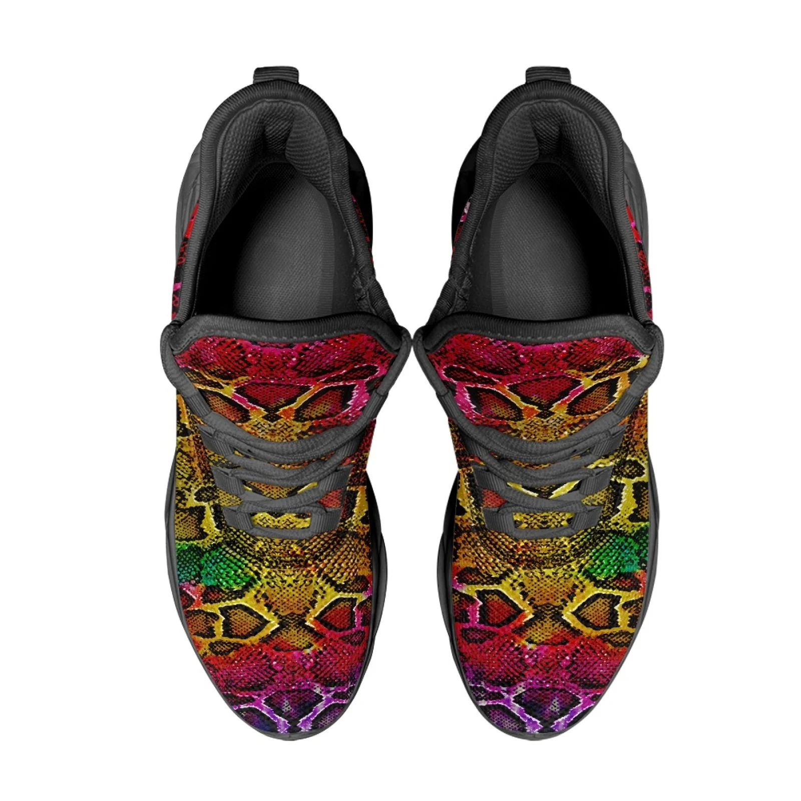 PENSTROLL Colorful Snake Pattern Casual Men's Sneakers for Mens Gym Mesh & EVA Blade Running Shoes