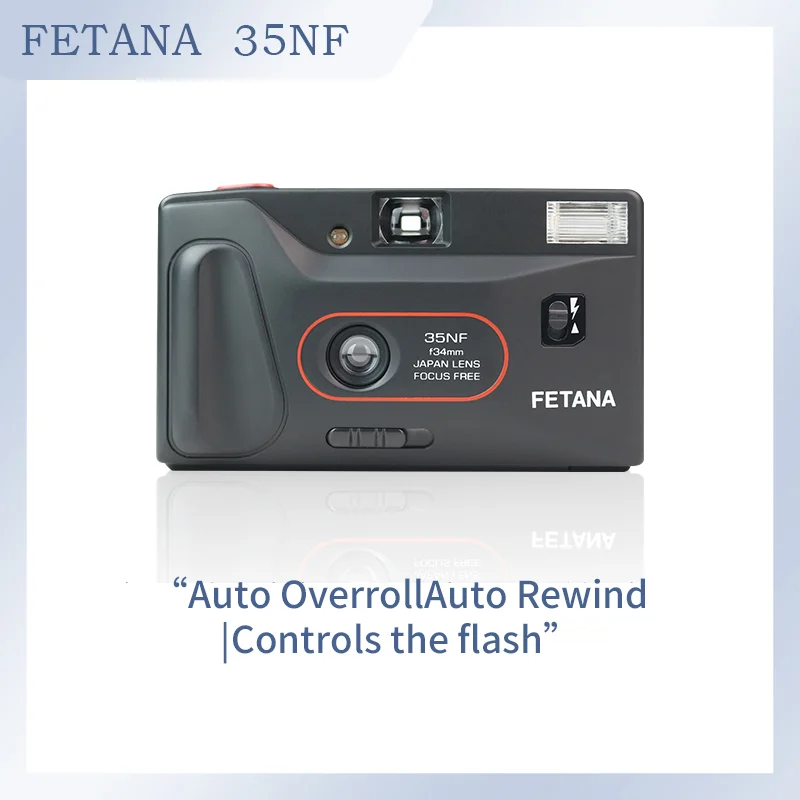 New For FETANA Film Camera 35NF Reusable Non Disposable Replaceable Film Camera Flash 135 Film Camera Fixed Point Camera