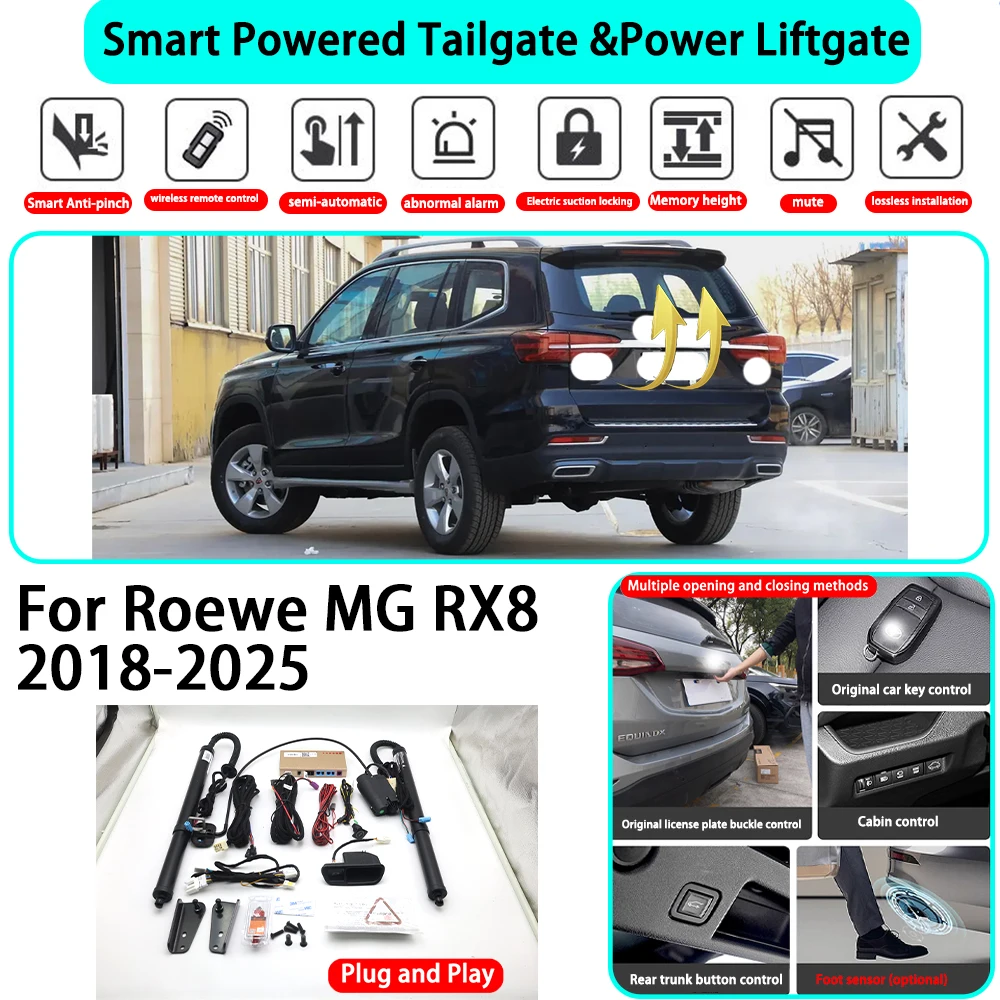 for Roewe MG RX8 2018-2025 OEM Smart Automatic Powered Tailgate Electric Power Tailgate Lift Kit Key Close Plug and Play