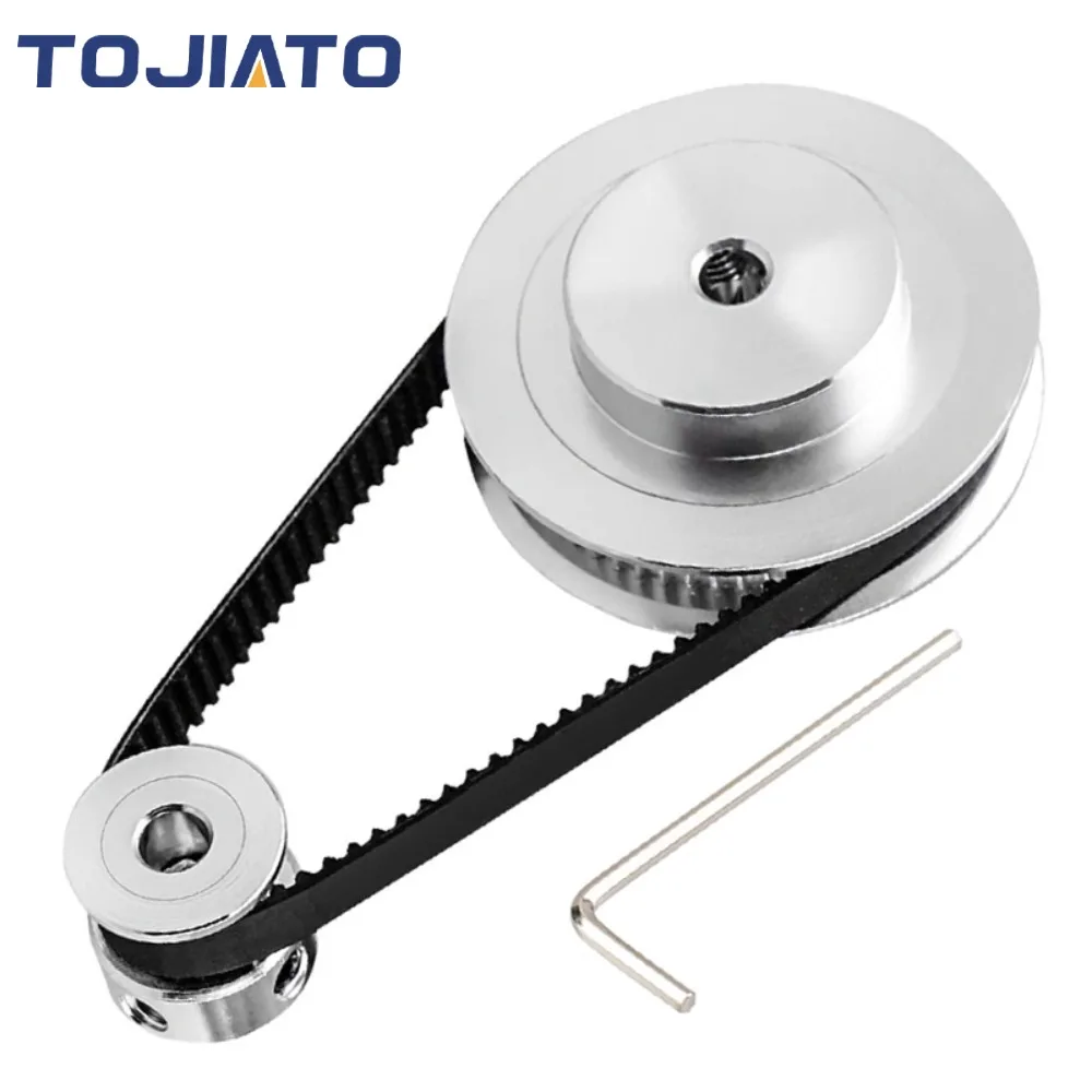 2GT Pulley Gt2 Synchronous Pulley Belt Kit 60Teeth 20Teeth 1:3 Reduction Ratio Mechanical Transmission Assembly Bandwidth 6mm