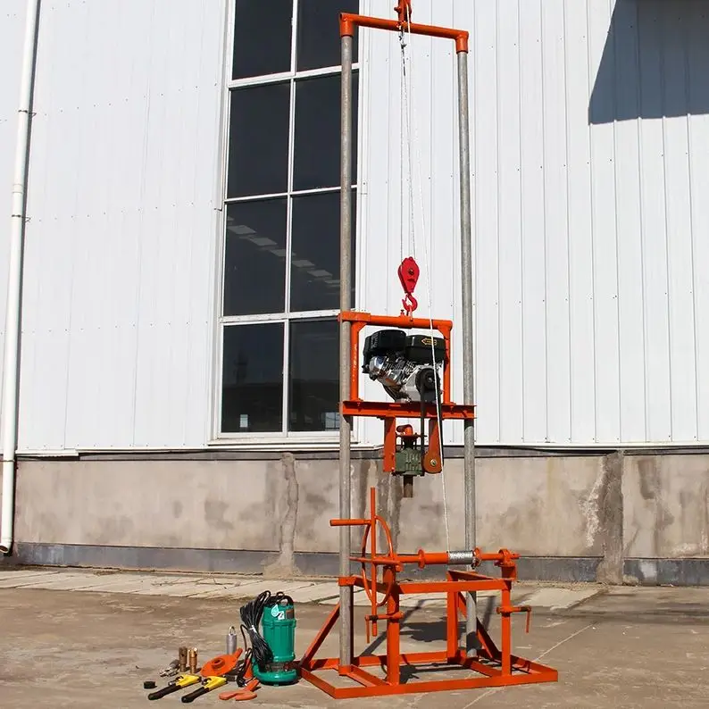 

Customized 80m Water Well Drilling Rig Portable Mini Petrol Diesel Manual Driller Lightweight Borehole Drilling Machine For Sale