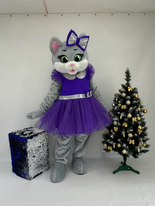 

New Adult Character Cute Cat Mascot Costume Halloween Christmas Dress Full Body Couple Clothing